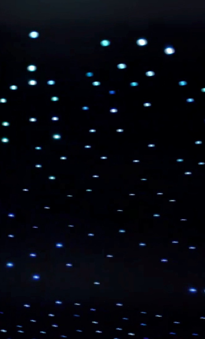 Starlight headliner lit in teal